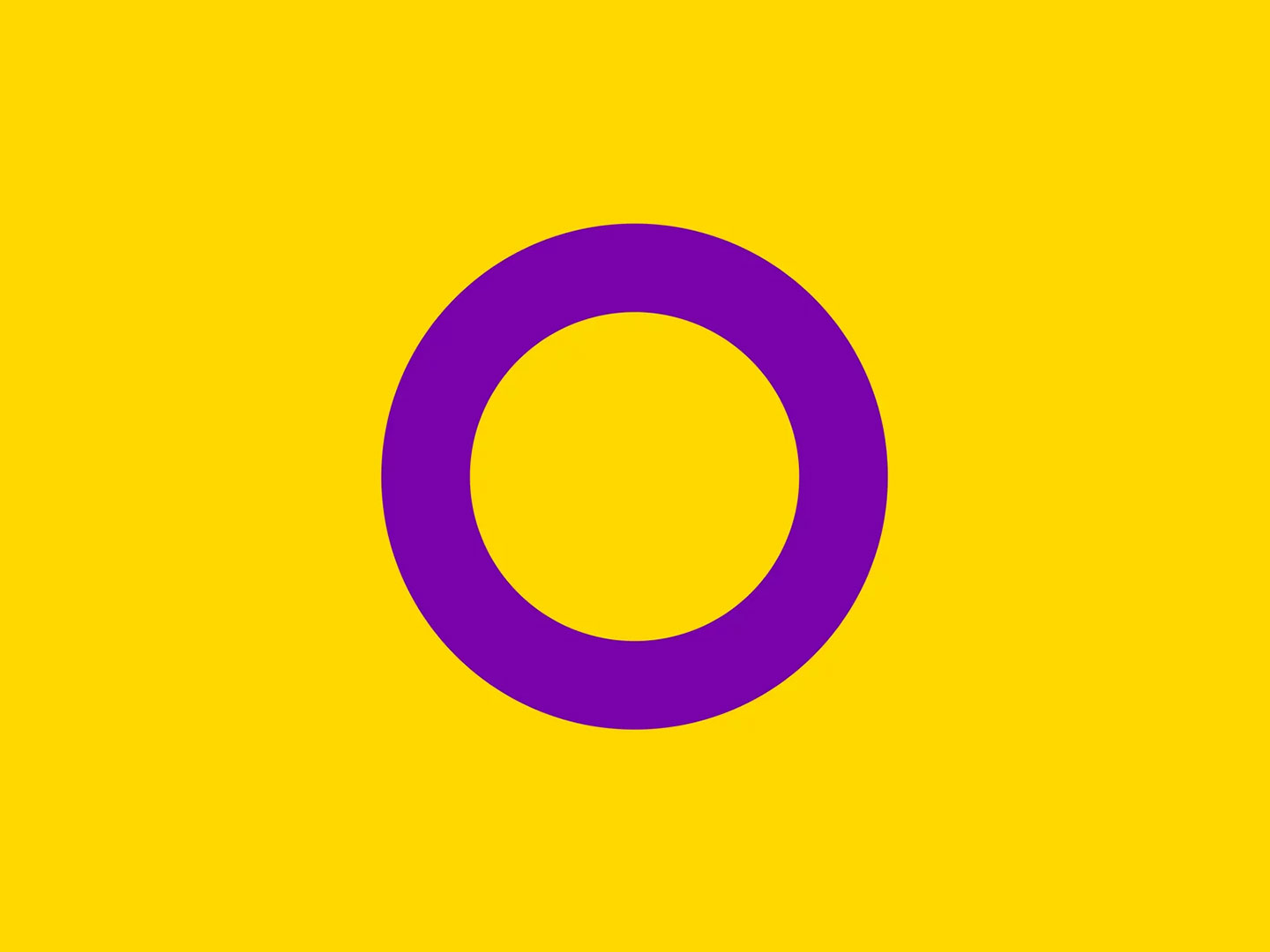 violetti ympyra keltaisella pohjalla