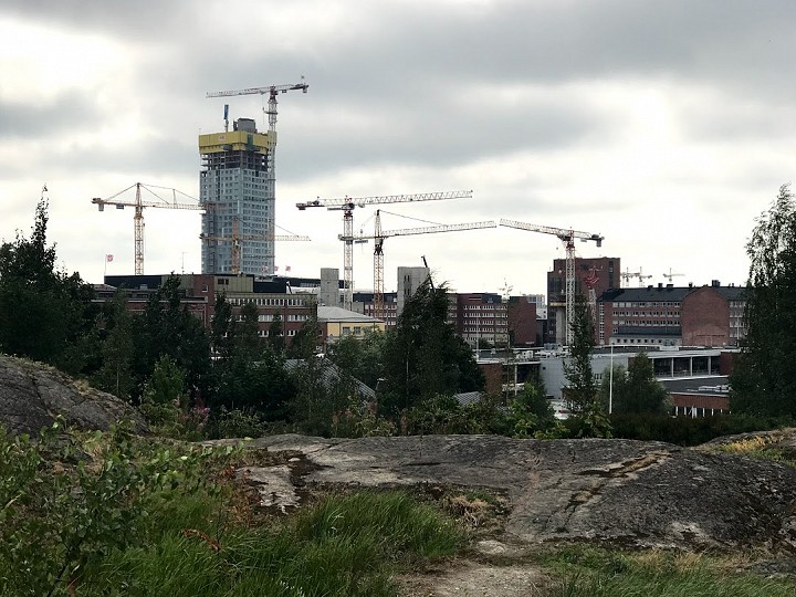 Näkymä Agroksenmäeltä Hermannista Kalasataman suuntaan