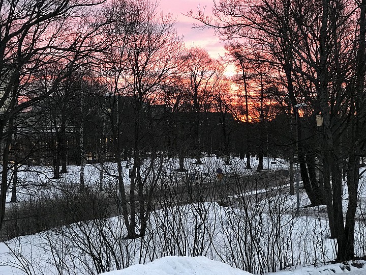 Kymmenen minuuttia ennen auringonnousua.