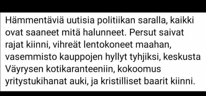 Politiikka on politiikkaa!